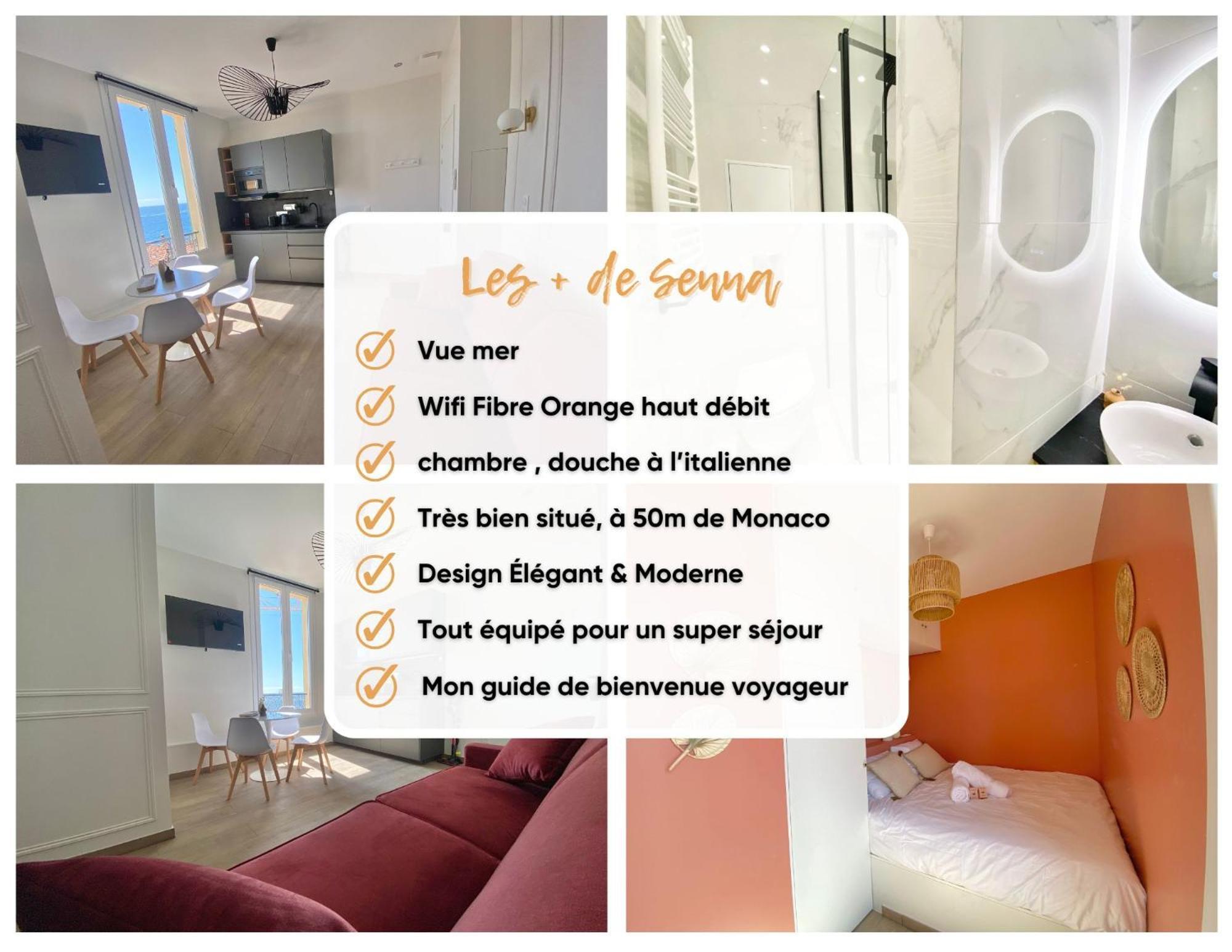 Appartement Moderne Climatise Monaco Vue Mer Cap-d'Ail Eksteriør bilde
